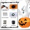 Set of 2 6FT Lighted 3 Ghosts In Jack-O-Lantern Pumpkin with Scream Inflatable Decor